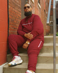 Matching Crewneck Shirt and Joggers Burgundy