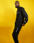 Matching Crewneck Shirt and Joggers Black