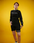 Camisa de cuello redondo de manga larga Rebelly Authentic negra
