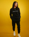Matching Crewneck Shirt and Joggers Black