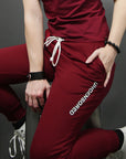 Matching Crewneck Shirt and Joggers Burgundy