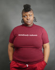 Rebelliously Authentic Short Sleeve T-shirt Burgundy
