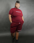 Uncensored Leisure Shorts Burgundy