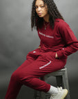 Matching Crewneck Shirt and Joggers Burgundy