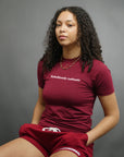 Rebelliously Authentic Short Sleeve T-shirt Burgundy