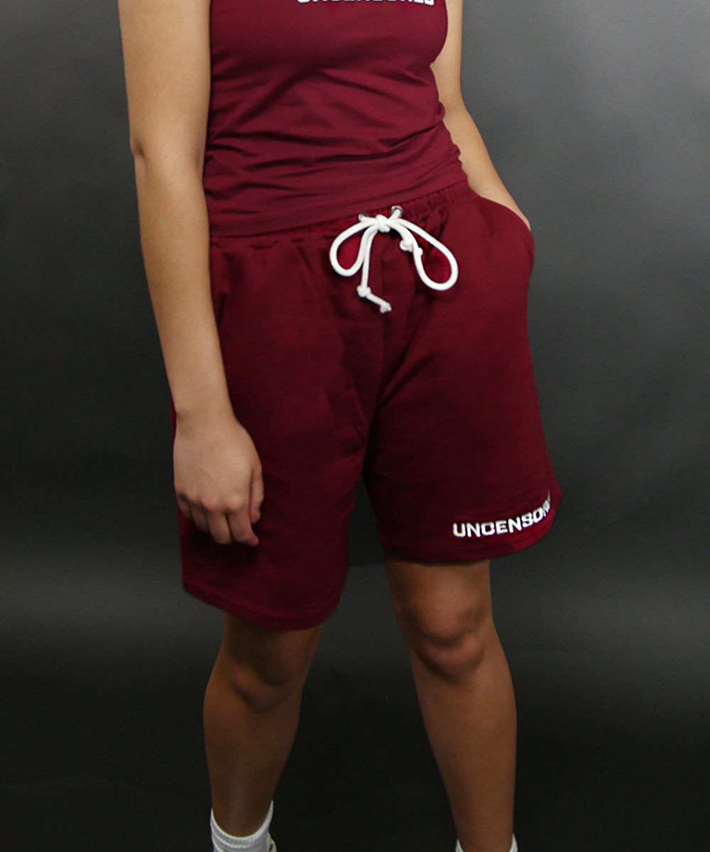 Uncensored Leisure Shorts Burgundy