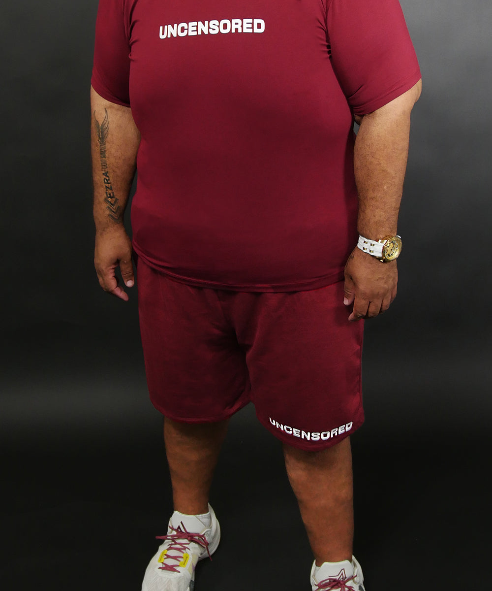 Uncensored Leisure Shorts Burgundy