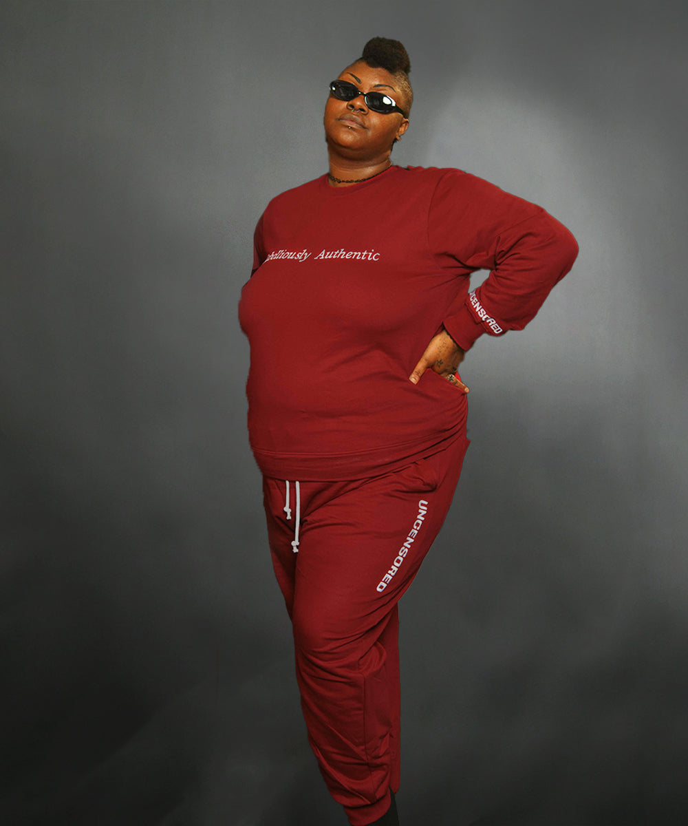 Uncensored Joggers Burgundy